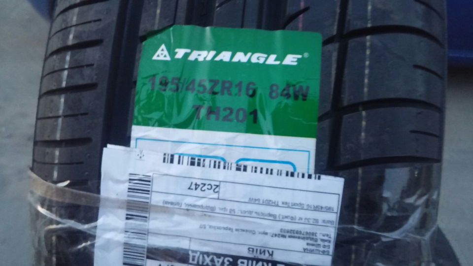 84. Triangle TH201 195/45 r16 — Chevrolet Aveo 5-door (1G), 1,5 л, 2008 ...