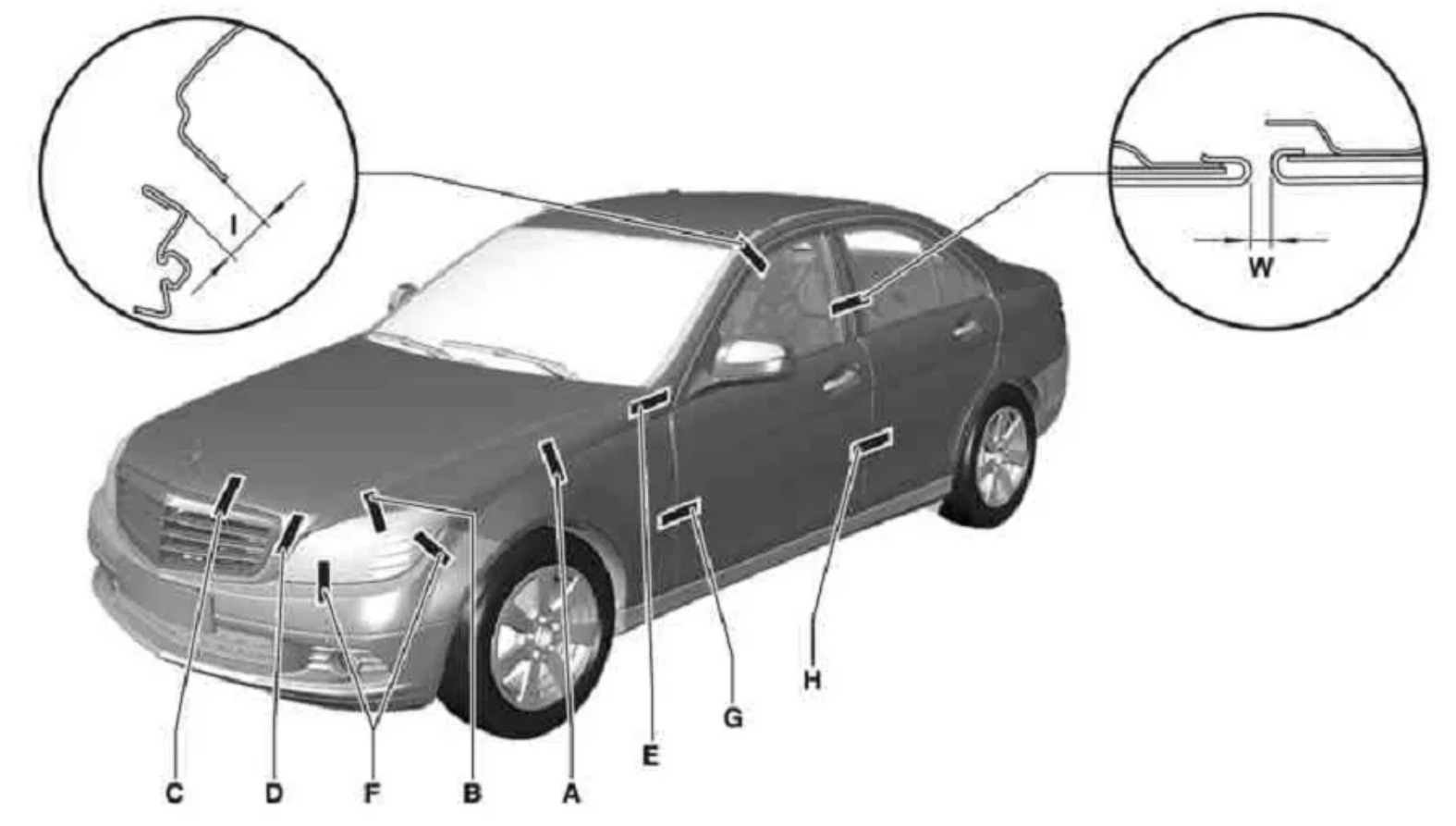 Регулировка зазоров кузовных деталей Mercedes w204 2007-2011 —  Mercedes-Benz C-class (W204), 3 л, 2007 года | просто так | DRIVE2