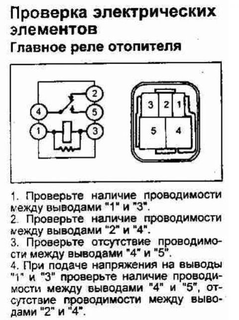 Распиновка реле тойота