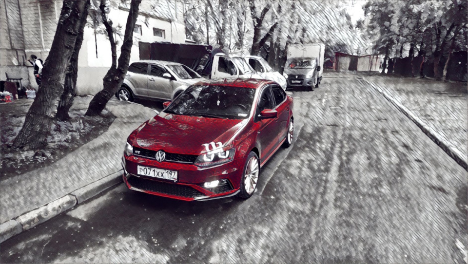 VW Polo sedan вишня