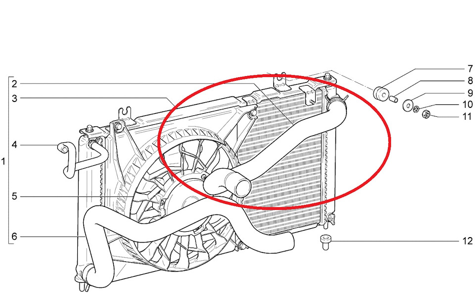 Схема радиатора охлаждения ваз. Система охлаждения ВАЗ 2190 Гранта.
