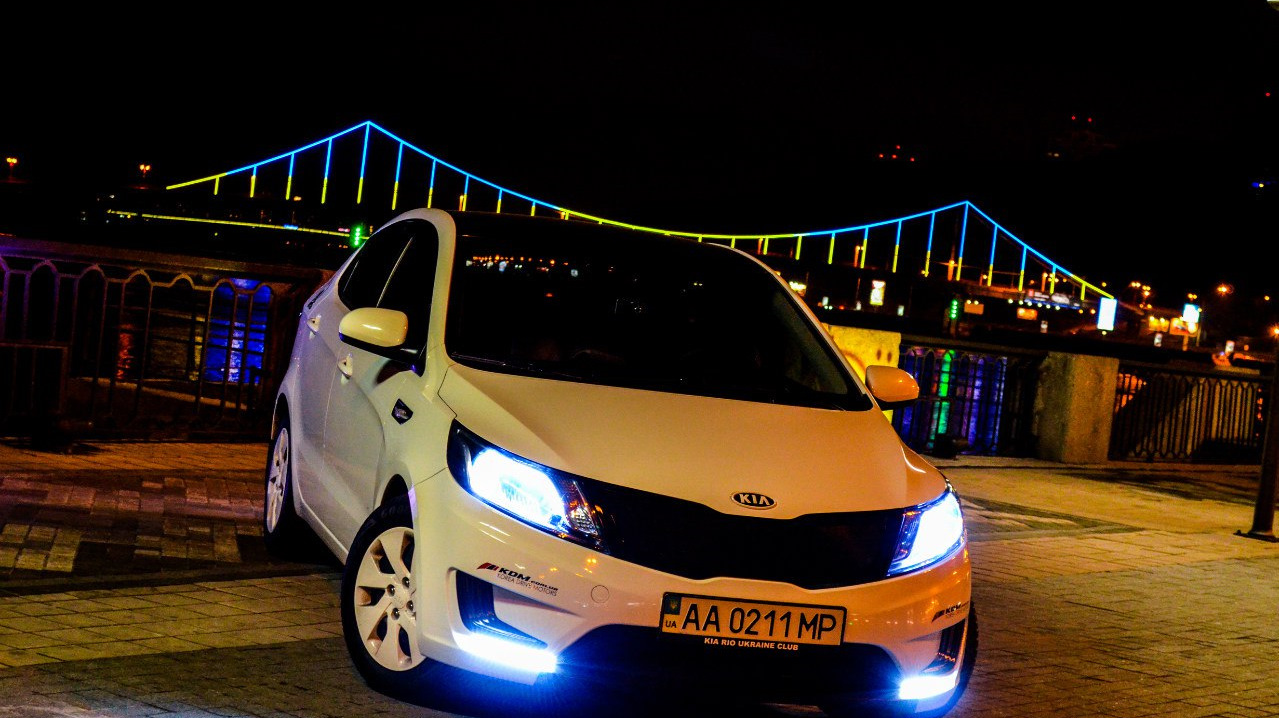 KIA Rio (3G) 1.4 бензиновый 2012 | The white-black на DRIVE2