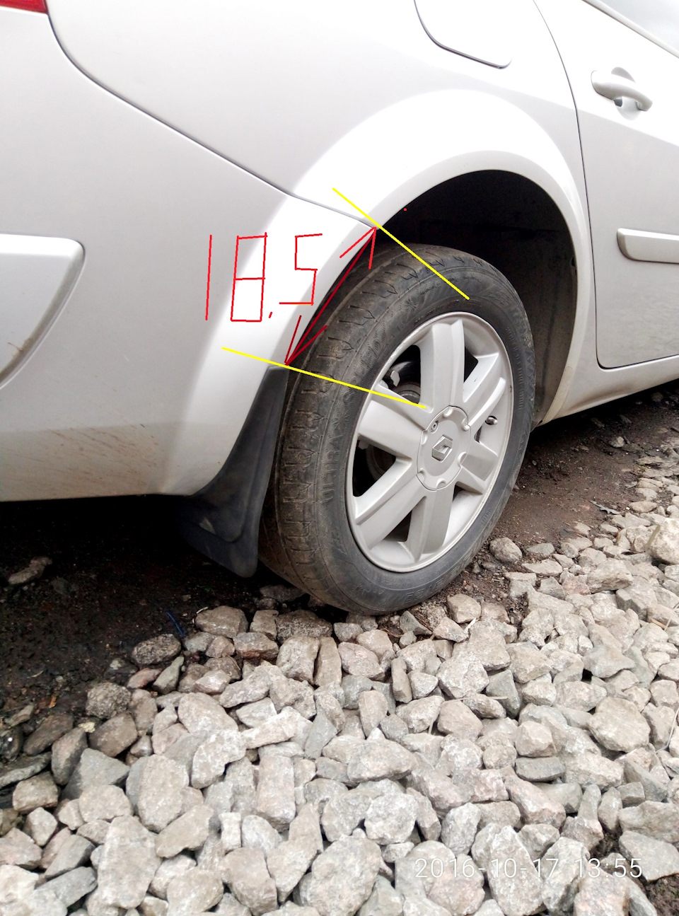 Задние брызговики на меган 2 — Renault Megane II, 1,5 л, 2009 года ...