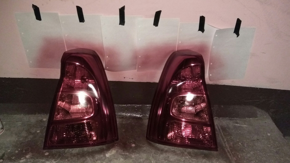 покраска фар лаком красного цвета — DRIVE2