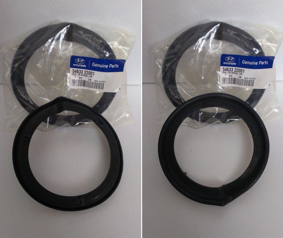Прокладка передней пружины нижняя HYUNDAI/KIA 5463322001 — Hyundai Accent (2G). Запчасти на фото: 5463322001