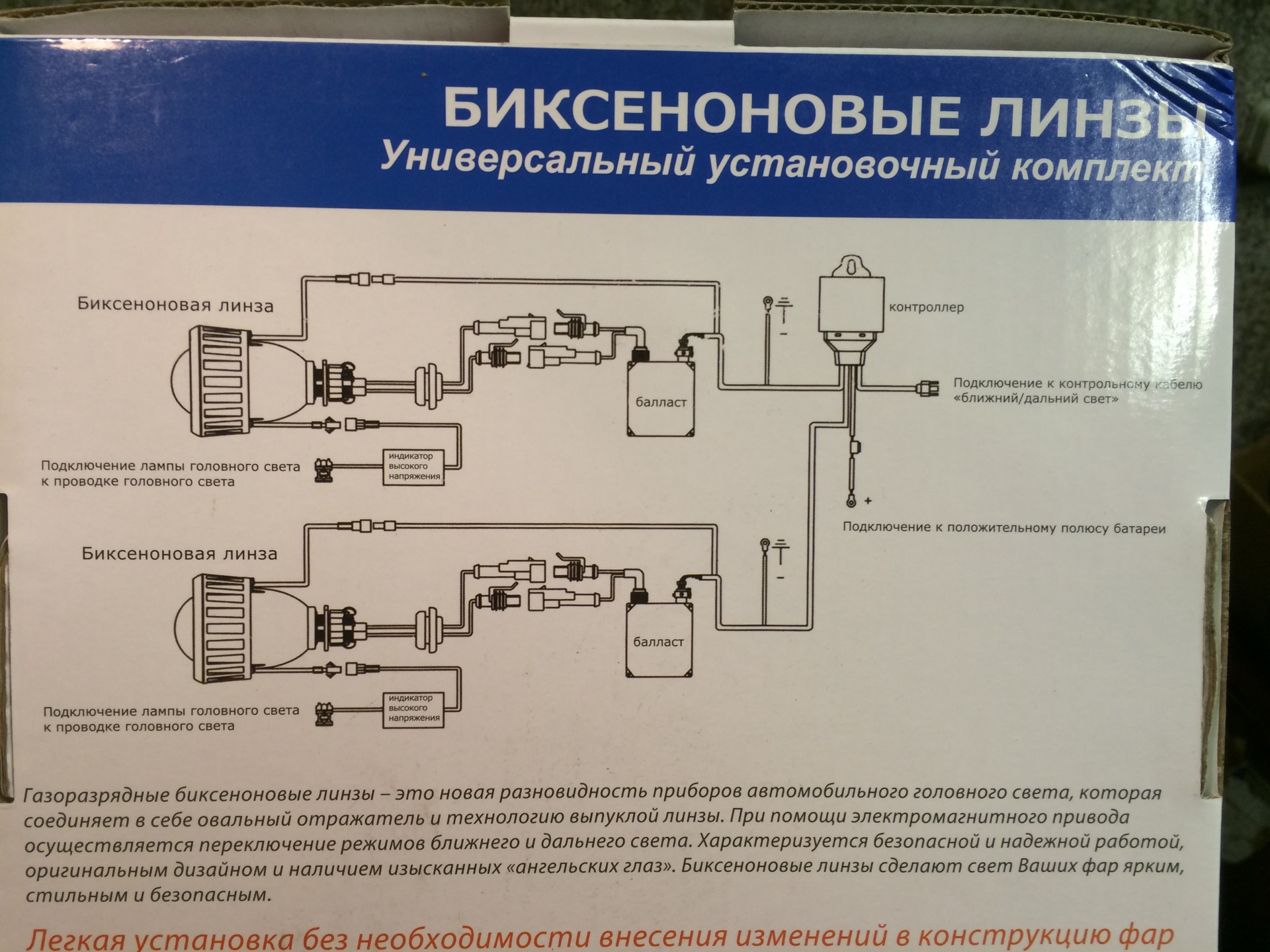 Подключение линз