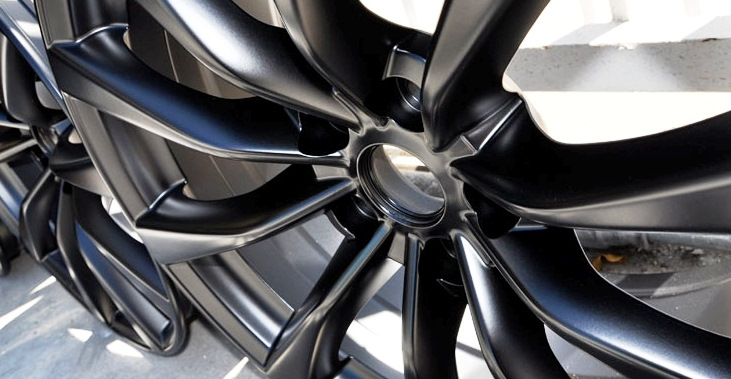 Черный, матовый жемчуг к примерке готов — Порошковая покраска дисков ...