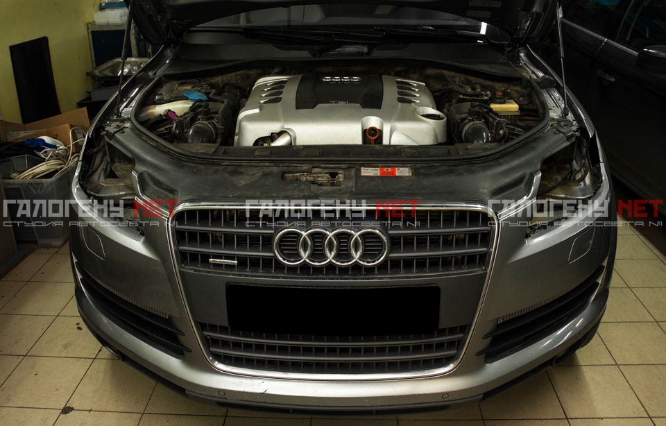 Как снять фару ауди q3 Audi Q7 мойка с полным разбором и заменой линз на Hella 3R - ГАЛОГЕНУ NET на DRI