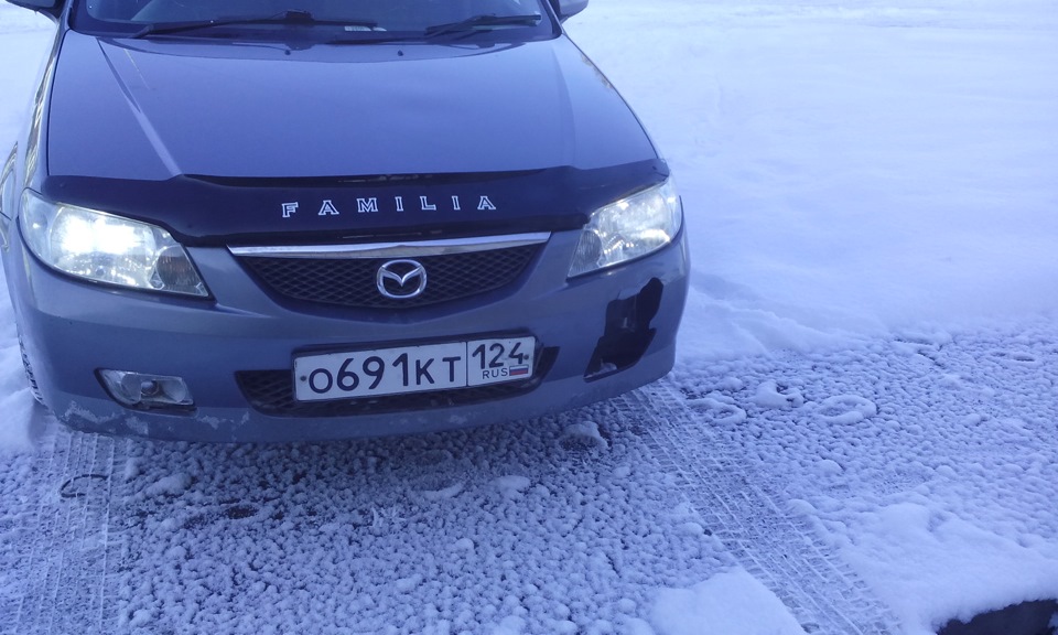 небольшая неприятность! — Mazda Familia (BJ), 1,5 л, 2002 года | ДТП ...