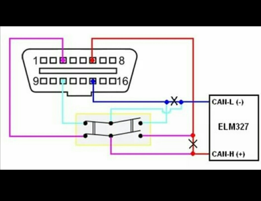 Схема электрическая elm 327