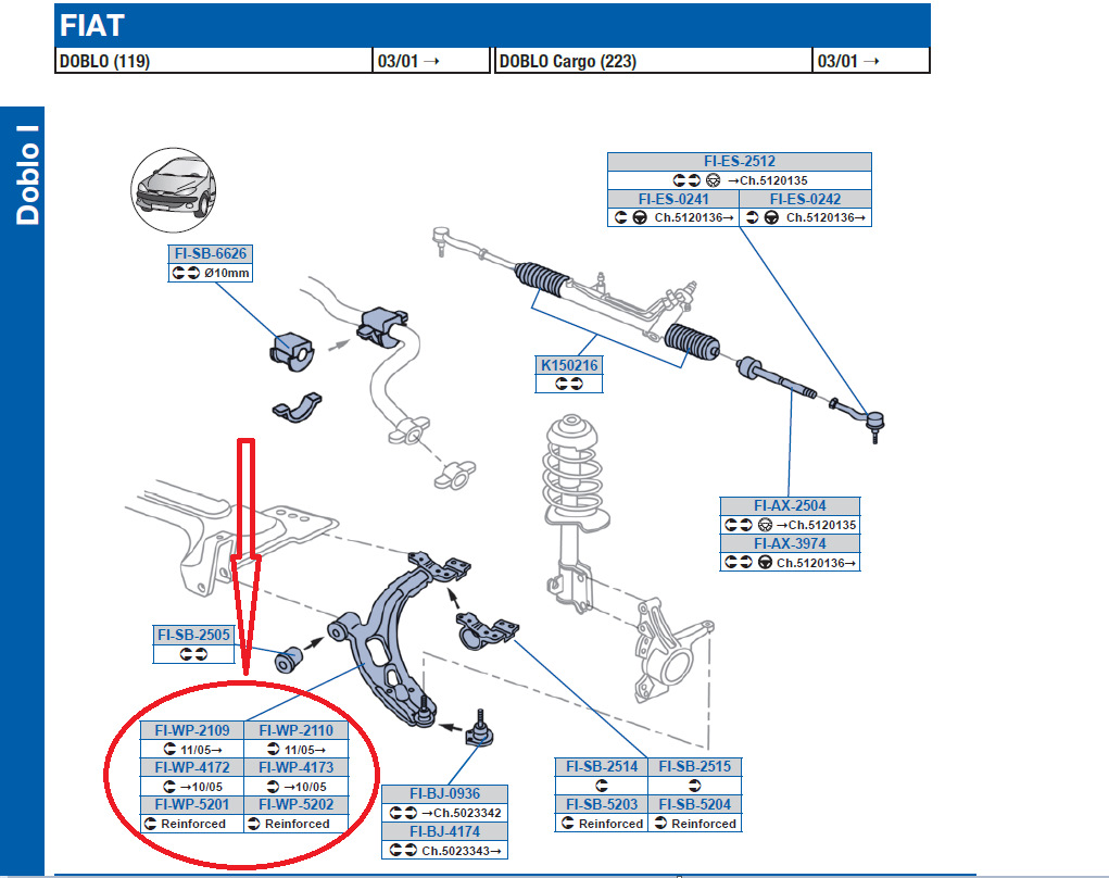 Ремкомплект Задних Рычагов Фиат Лянча Купить