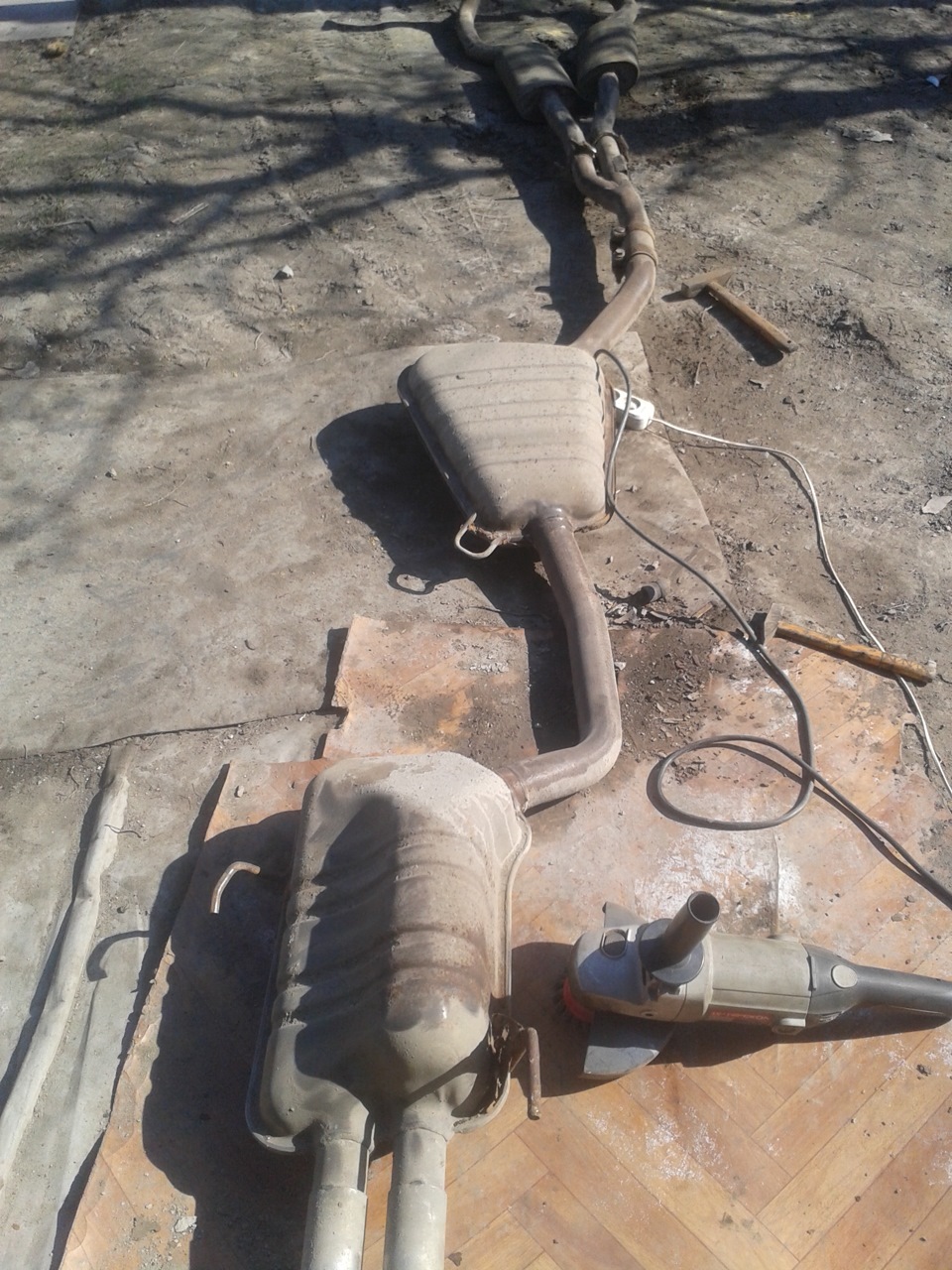 Полное снятие глушителя — Audi 80 (B4), 2,8 л., 1994 года | своими ...