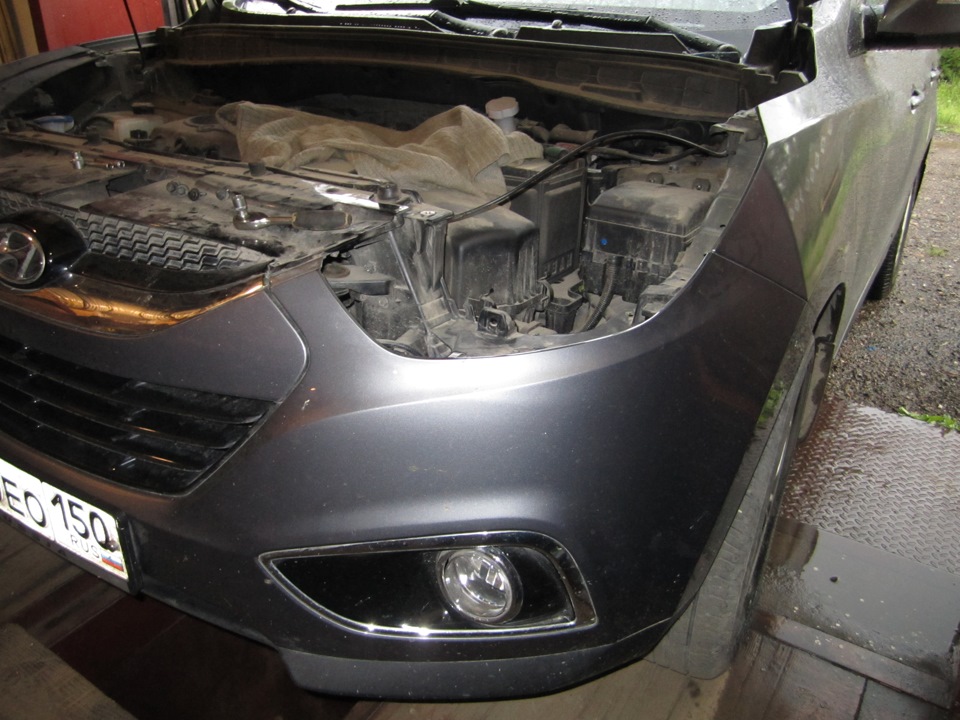 Как снять фару на хендай ix35 Замена клаксона - Hyundai ix35, 2 л, 2013 года аксессуары DRIVE2