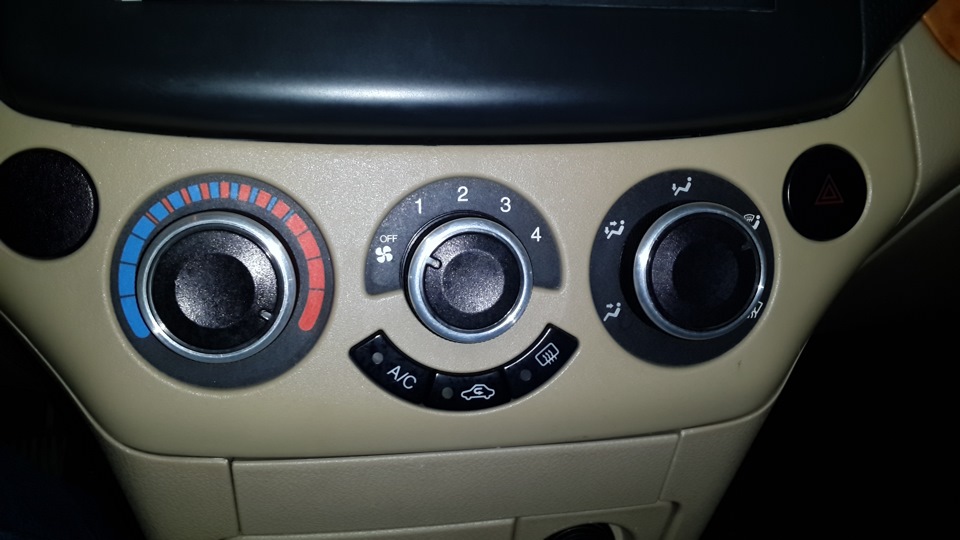 Ручки кондиционера — Chevrolet Aveo Sedan (1G), 1,6 л, 2008 года ...
