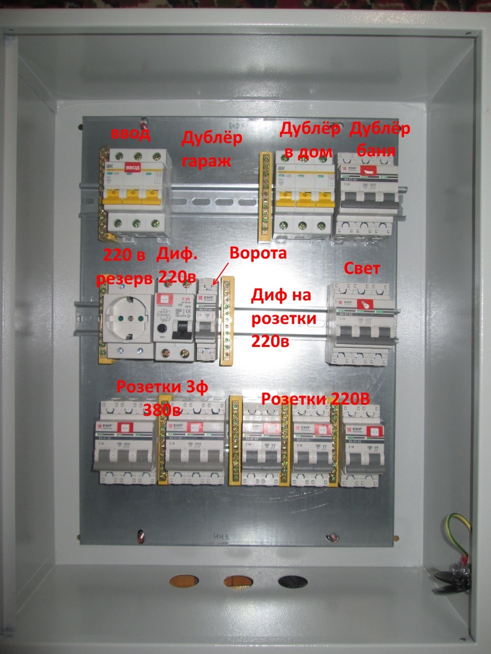 Щиток 380 вольт в гараж