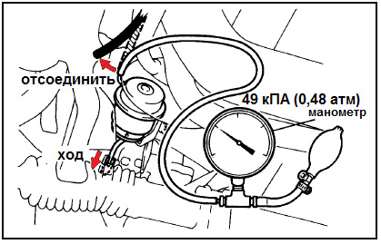 Проверка клапана управления выхлопными газами (EGCV) — Toyota Soarer (3G)