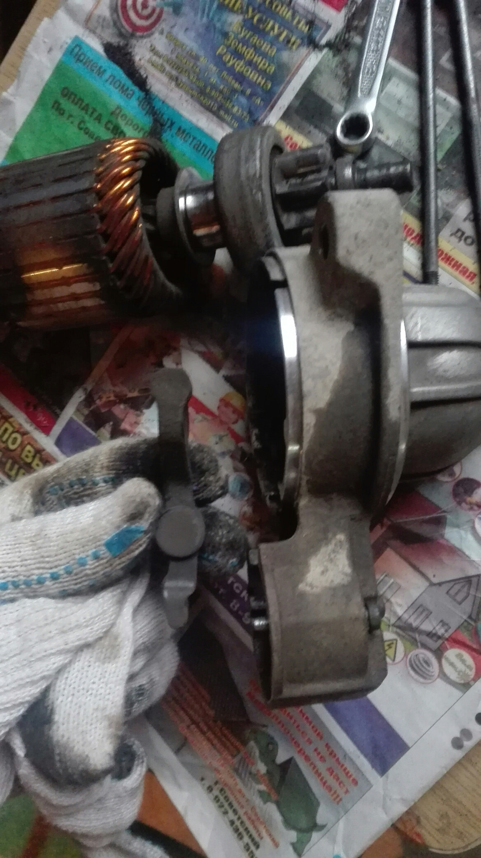 Замена обгонной муфты стартера (бендикса) — KIA Soul (1G), 1,6 л, 2012 ...