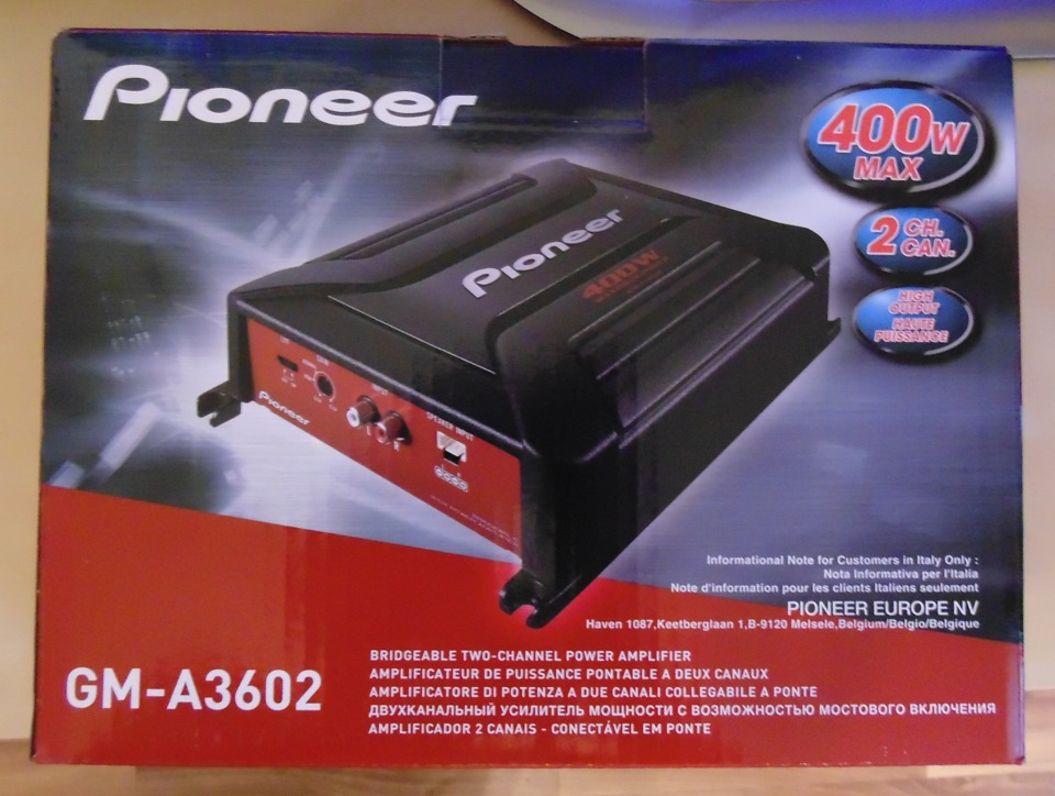 Схема подключения pioneer gm a3602