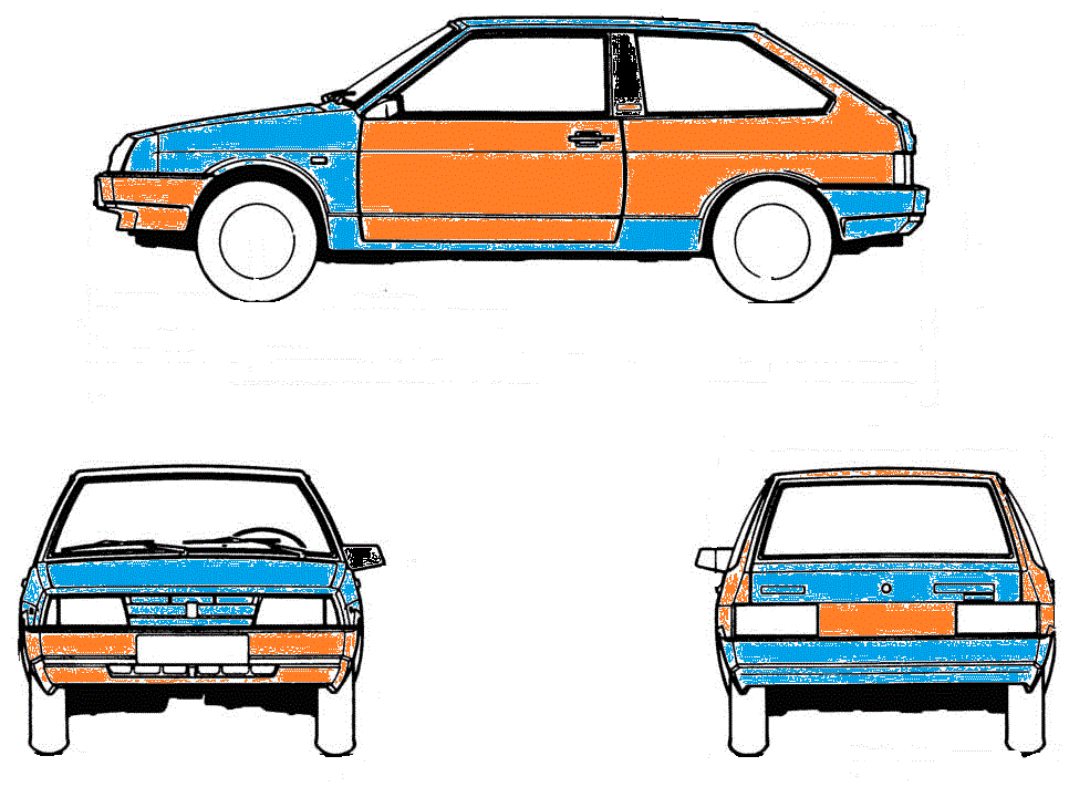 Ваз 2108 схема кузова