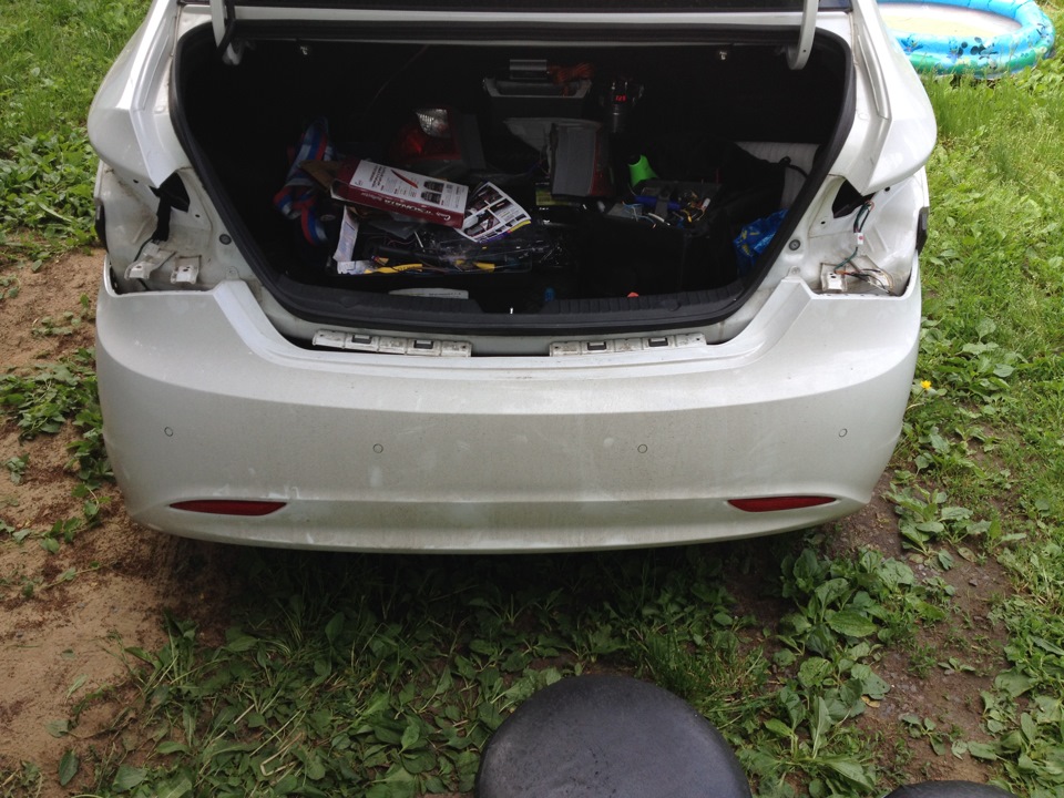 Задние Led отражатели. Дубль 2 — Hyundai Sonata VI (YF), 2 л, 2012 года ...