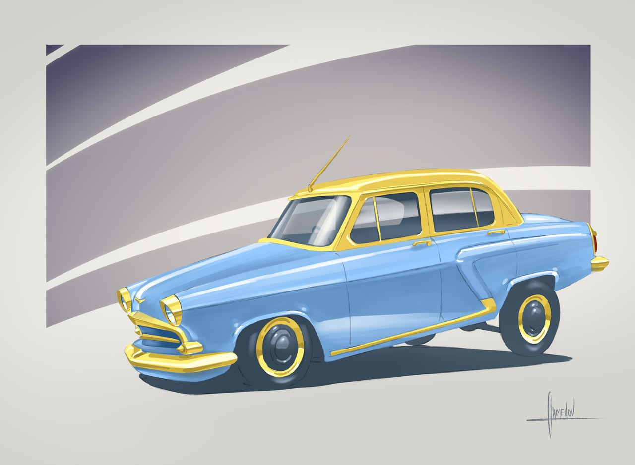 Газ 21 рисунок