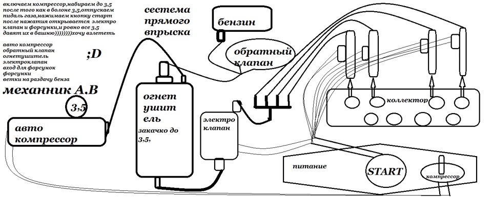 Компрессор автомобильный схема электрическая