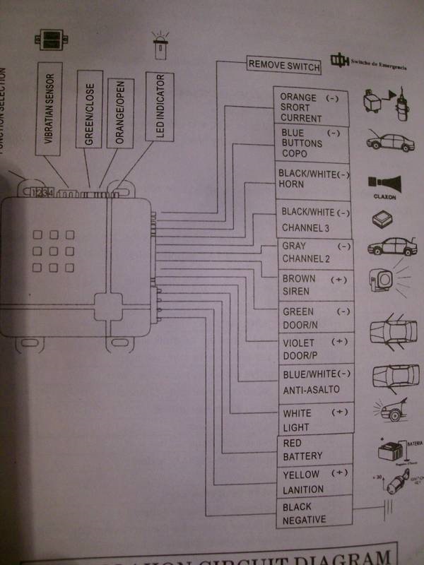 car alarm system схема подключения на русском языке