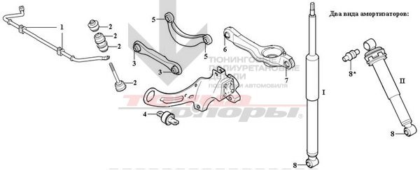 Схема задней подвески ford focus 3