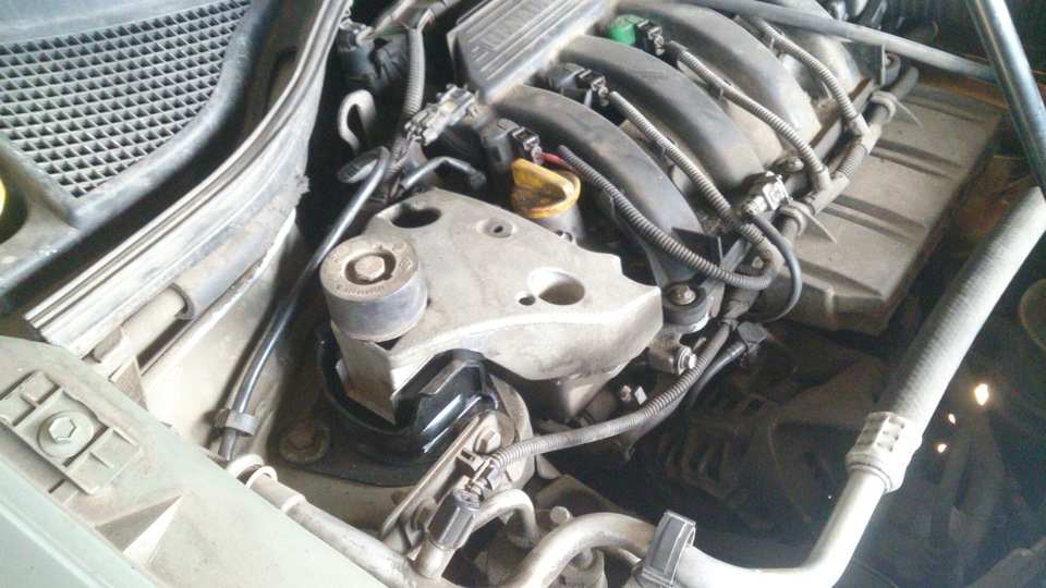 Как снять двигатель на сценик Замена верхней опоры двигателя - Renault Scenic RX4, 2 л, 2003 года своими рукам