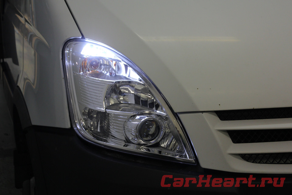 IVECO Daily, установка бидиодных линз GTR Mini BI-LED — CarHeart на DRIVE2