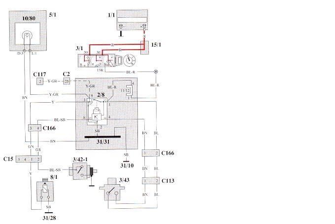 Вольво 940 схема реле