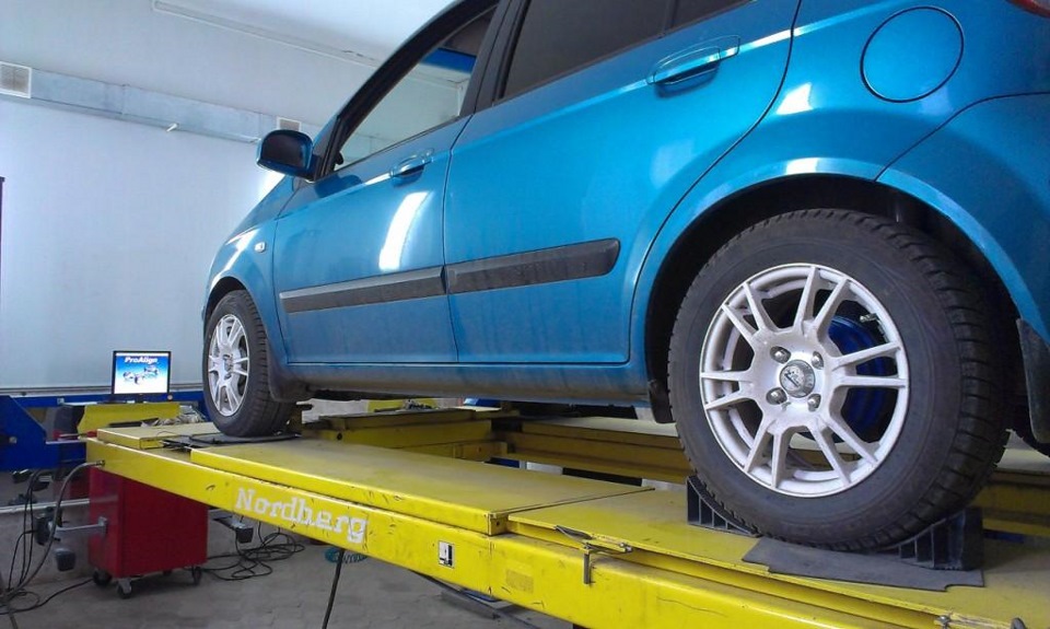 Комьютерный Сход-Развал колес — Hyundai Getz, 1,3 л, 2003 года ...