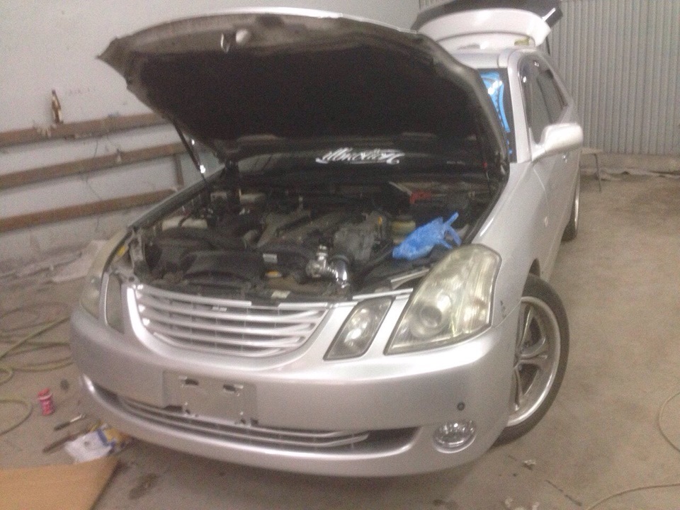 Ставим пороги, обвес, решётку и остальное — Toyota Mark II Blit, 2,5 л ...