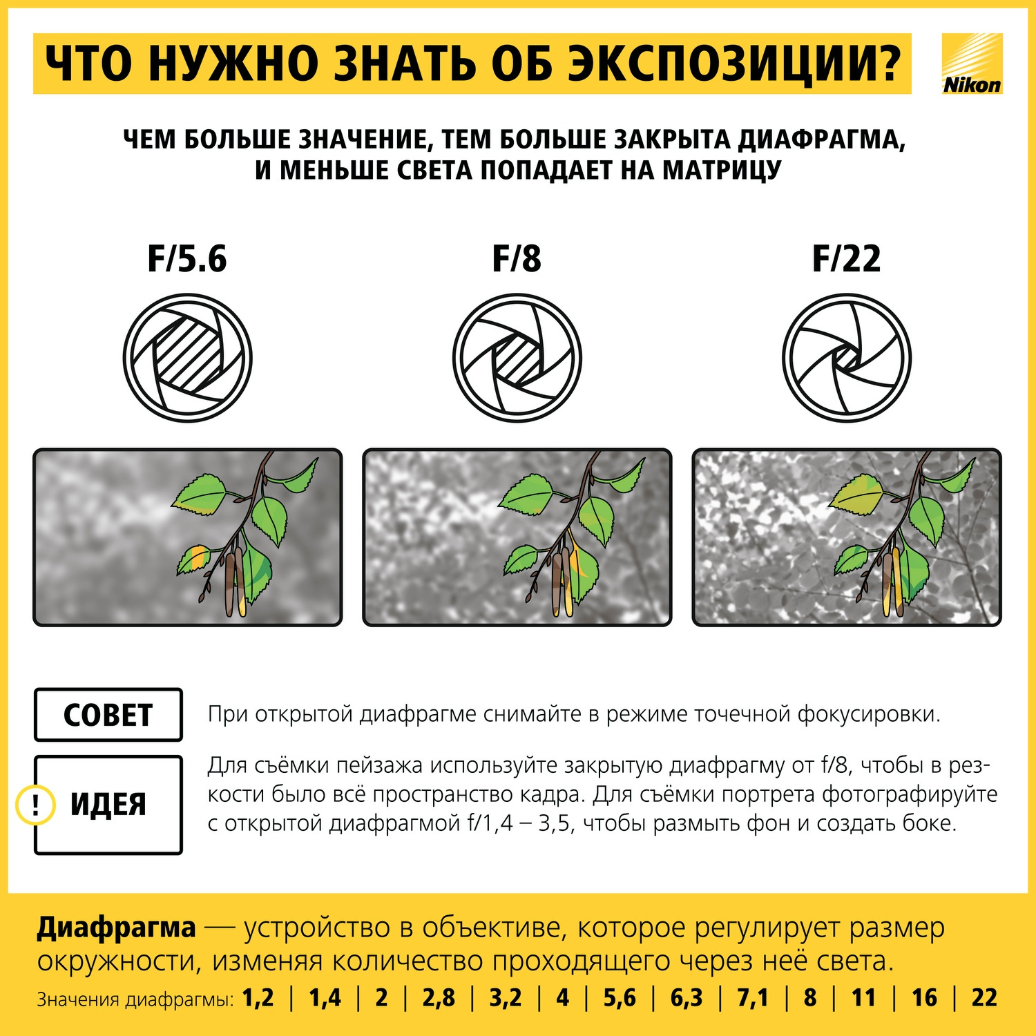 Шпаргалка по фотографии