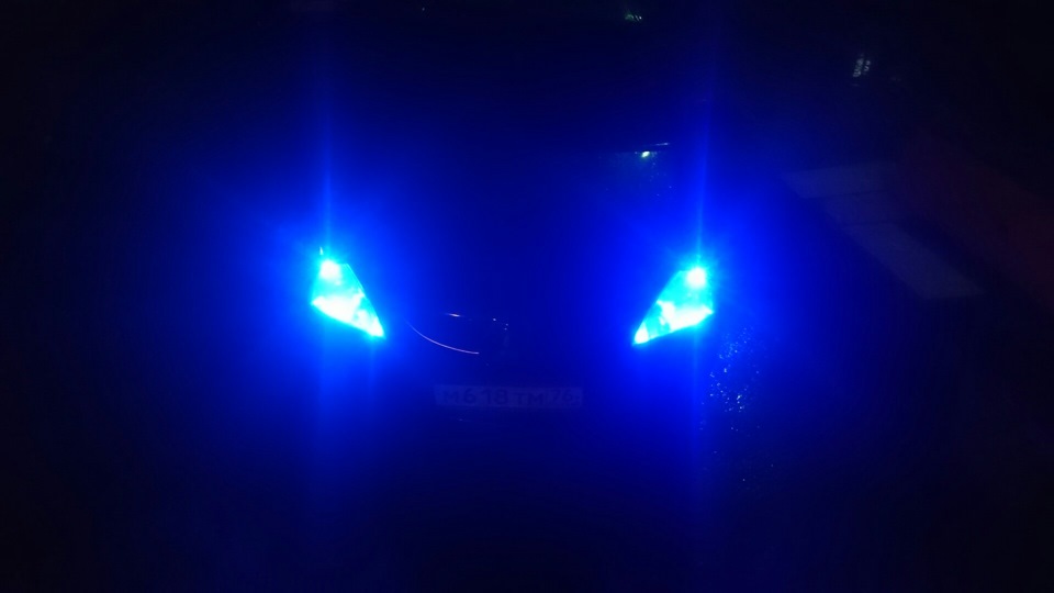 Лишение за синие габариты. — Mitsubishi Lancer IX, 1,6 л, 2005 года ...