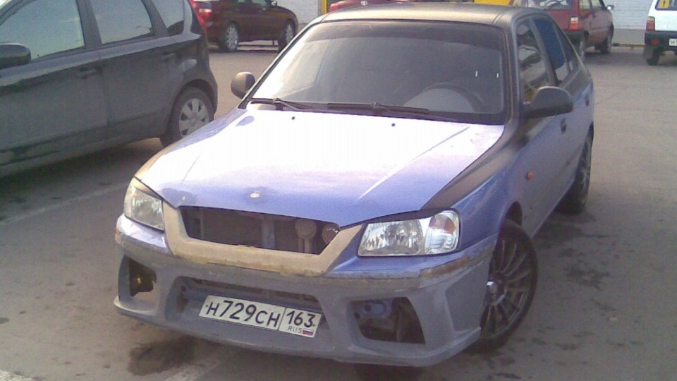 Тюнингованный hyundai accent