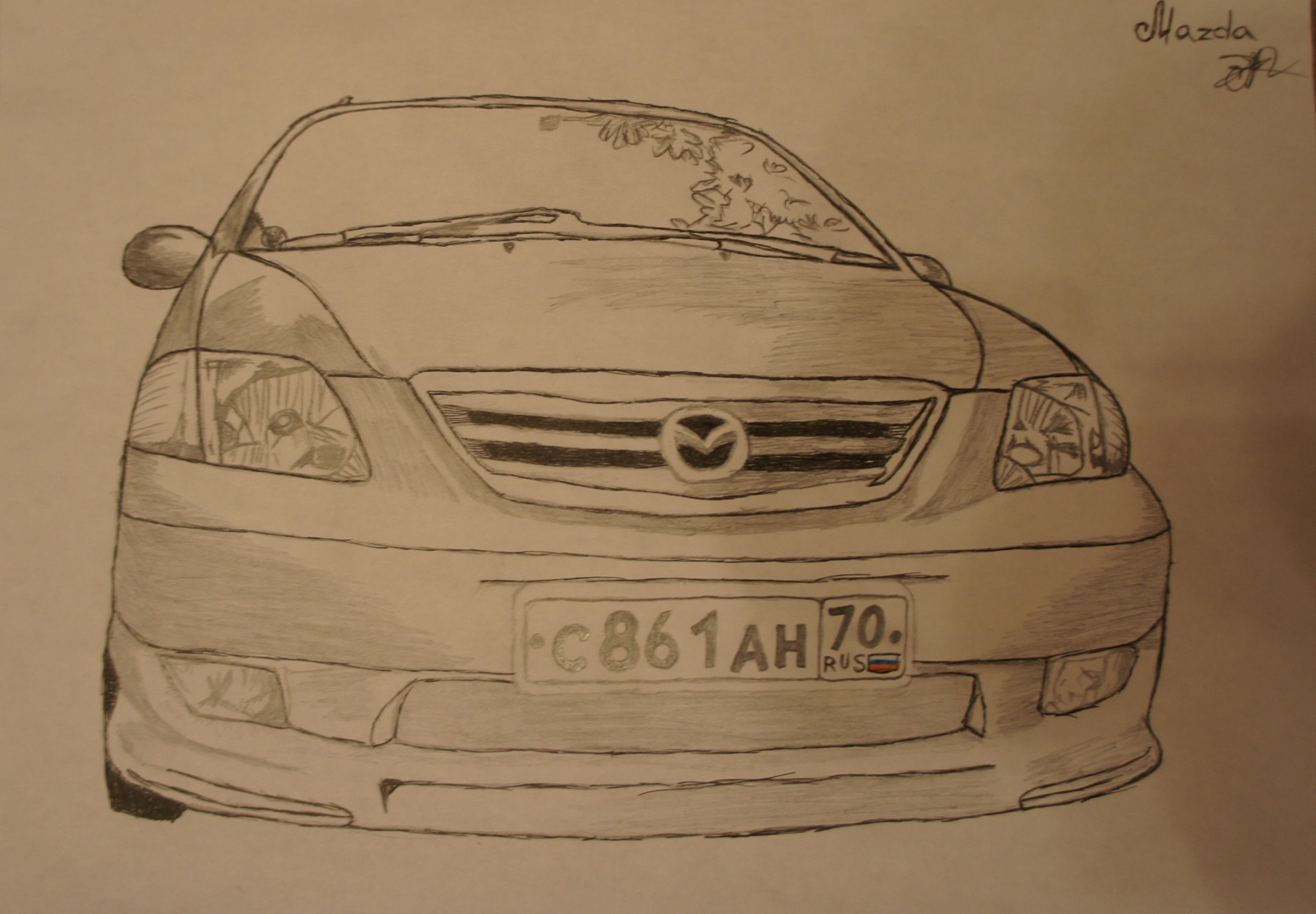 わっとページ Рисунок для Big ZOOM-ZOOM`a — Mazda MPV II, 2 л, 2002 года