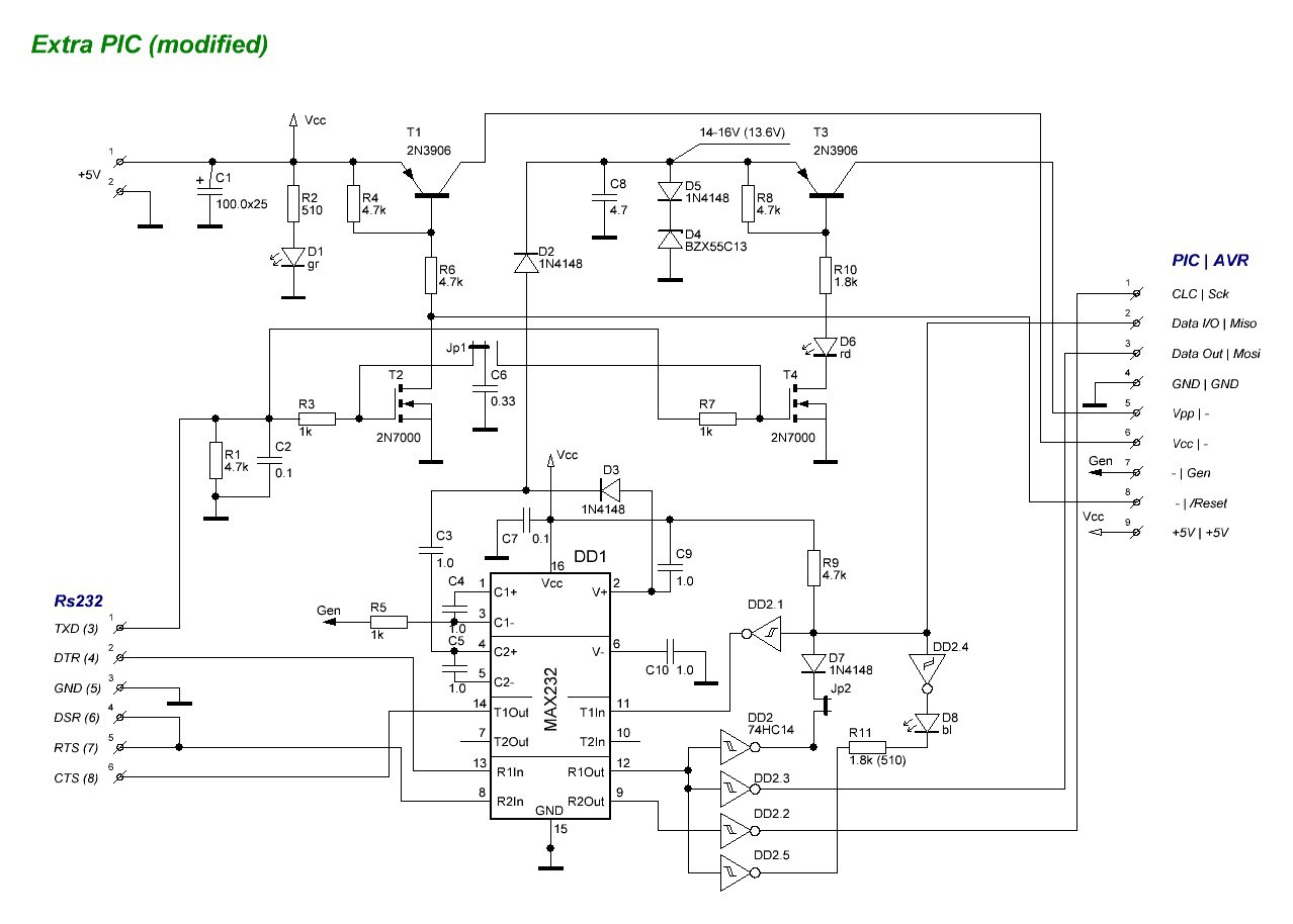 Extra pic программатор схема