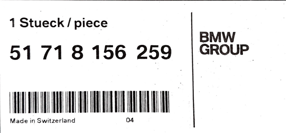 Фото в бортжурнале BMW 3 series (E36). Запчасти на фото: 51718156259