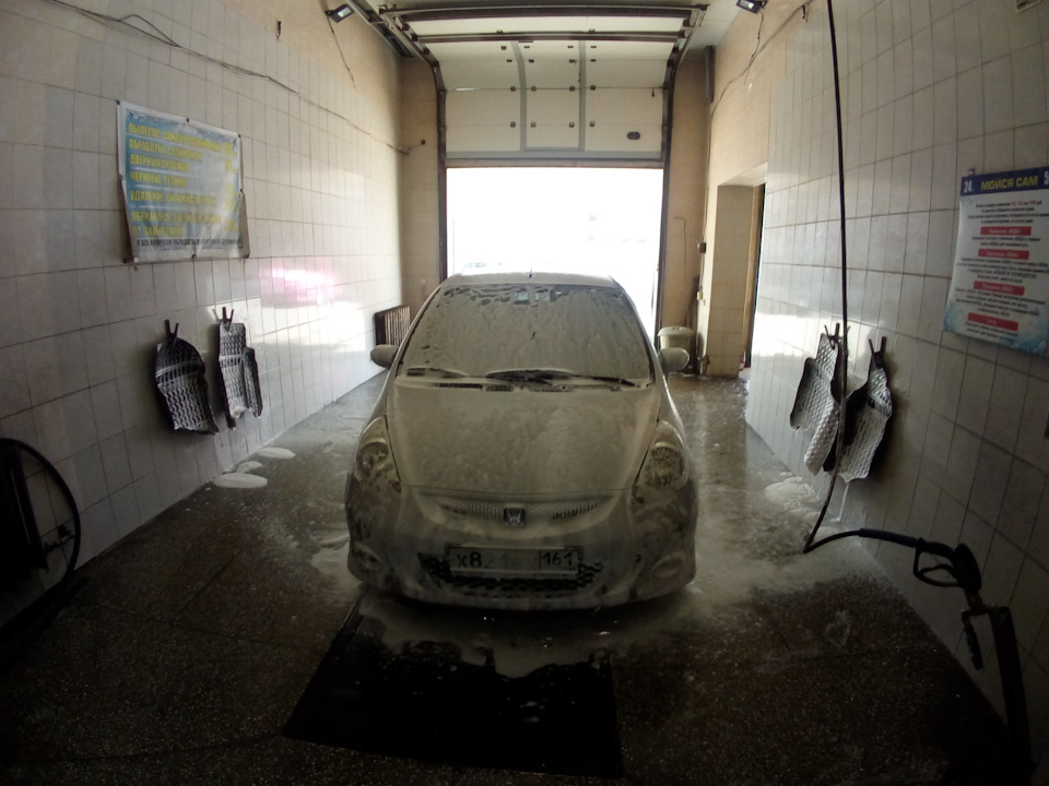 Мойка, дефлекторы боковых стекол, резина — Honda Jazz (1G), 1,3 л, 2008 ...