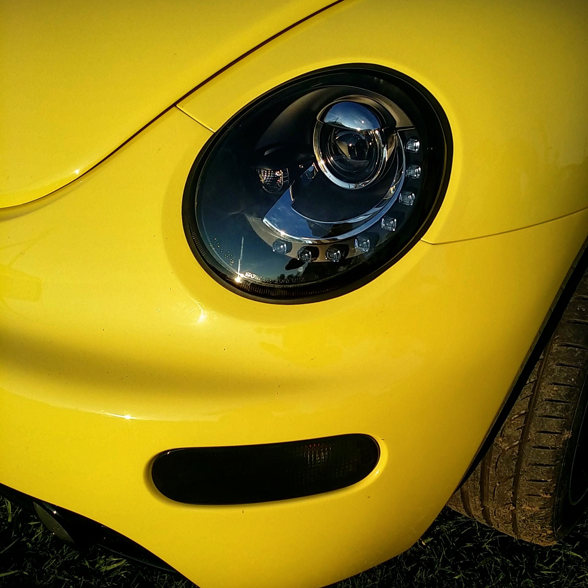 VW Beetle фары пленка