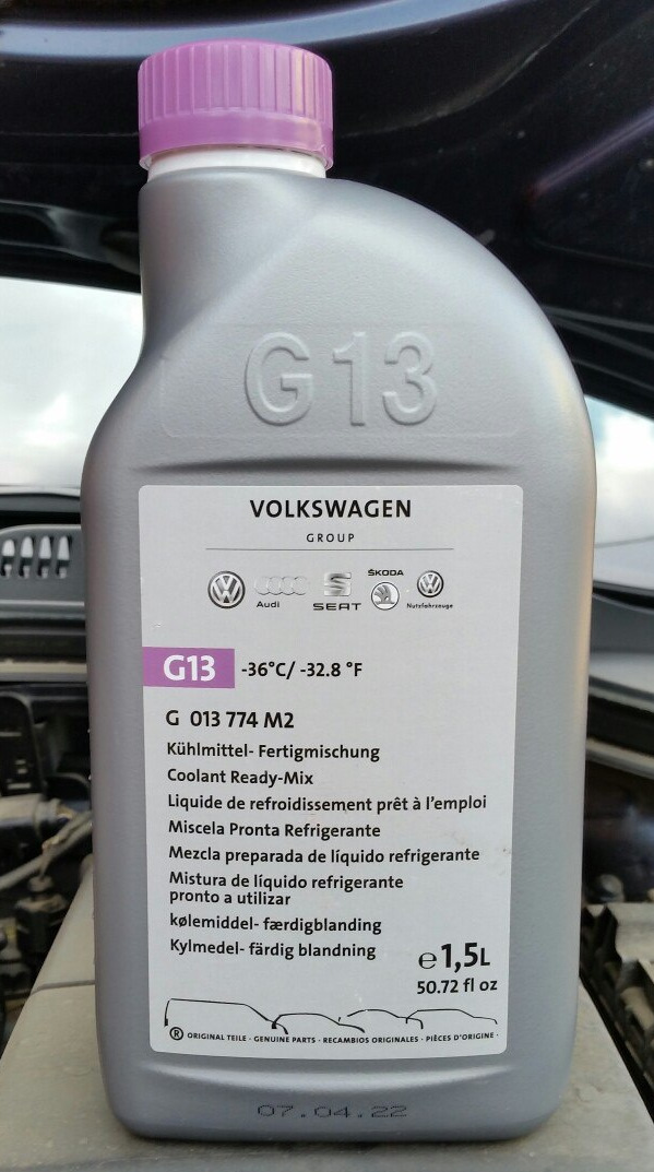 Refrigerante G13 Ready Mix 1.5L ORIGINAL AUDI SKODA VW SEAT G013774M2