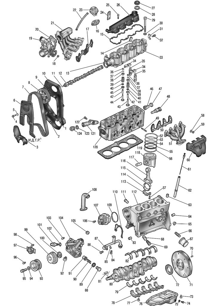 Ланос схема двигателя