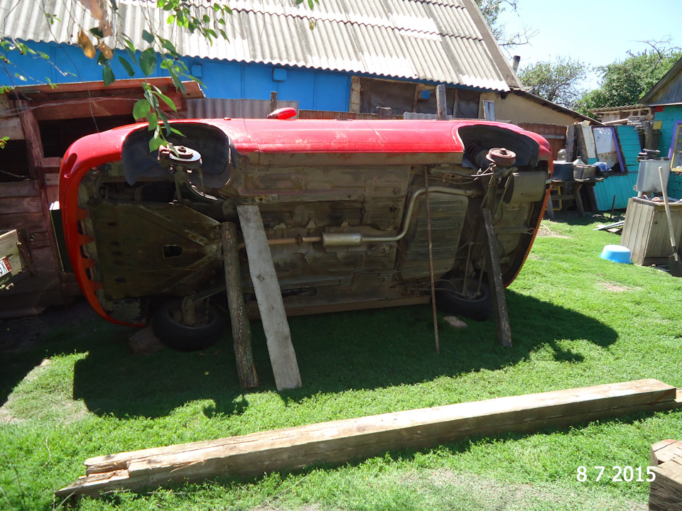 Обработка днища мастикой — Daewoo Nubira I, 1,6 л, 1998 года | своими ...