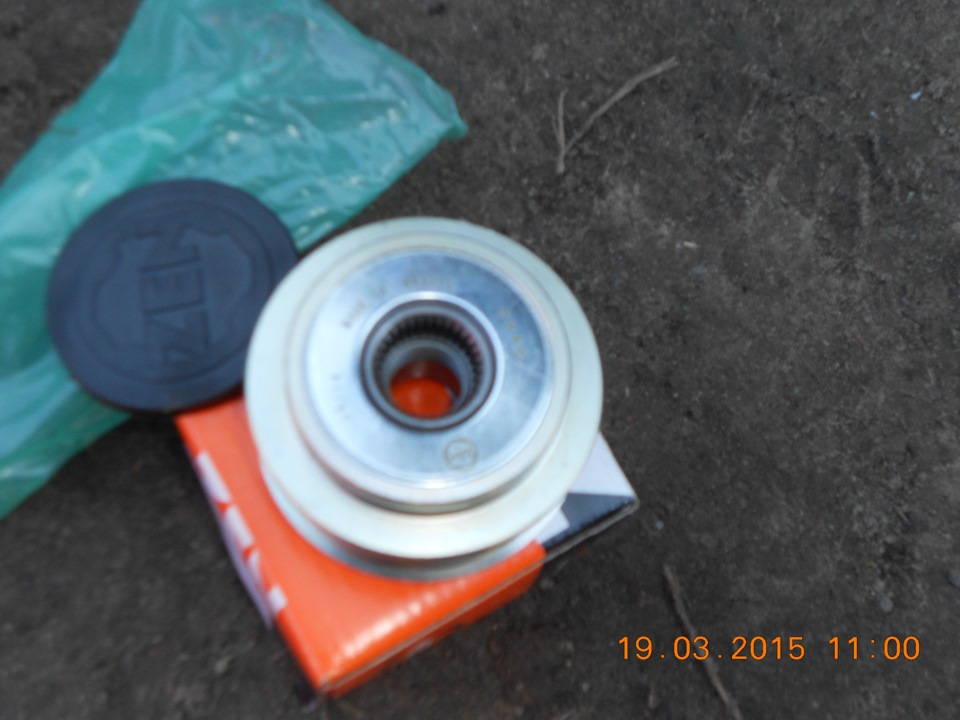 Установка обгонной муфты на генератор вместо шкива и замена сервесного ...