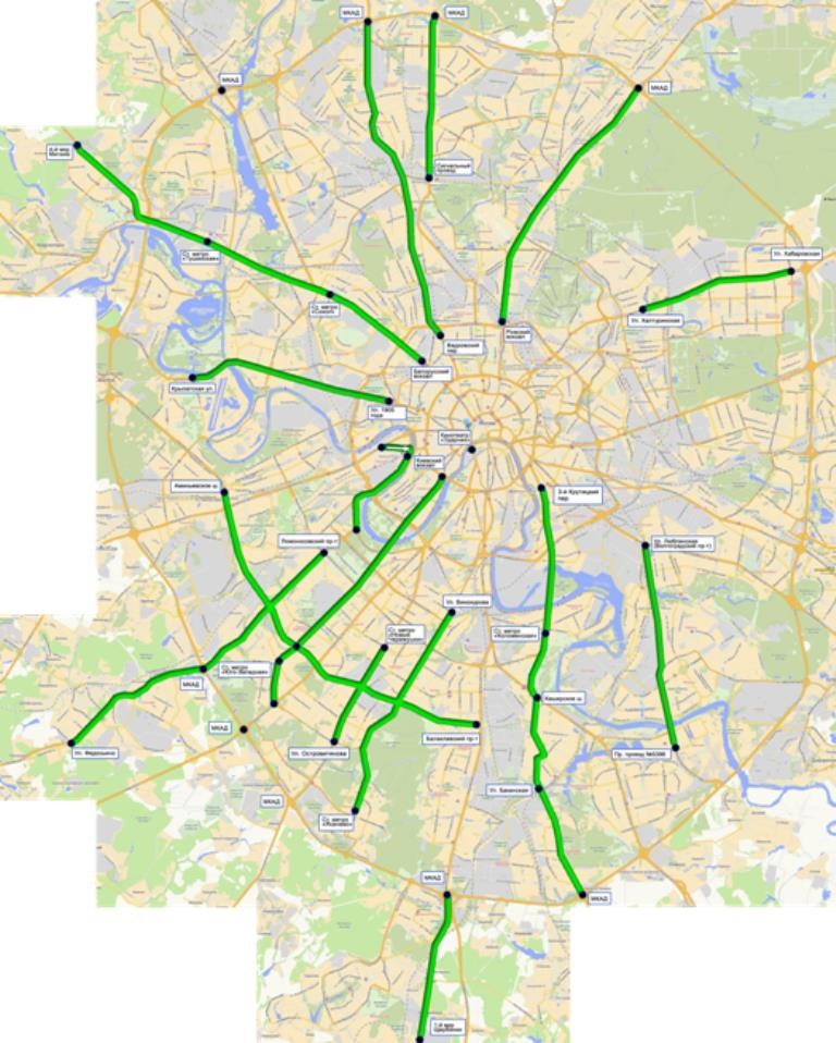 Выделенка для такси в москве карта