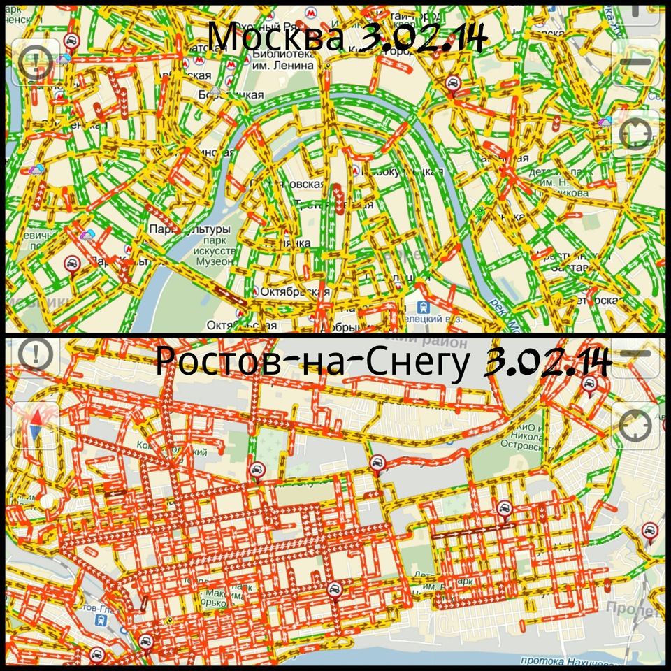 Ростов карта с пробками