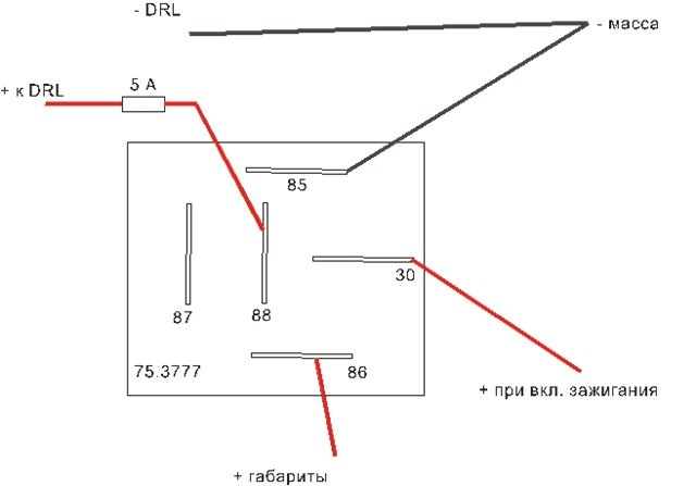 Подключение птф через 5 контактное реле Схема подключения ДХО - ТагАЗ Vortex Estina, 2 л, 2009 года электроника DRIVE2