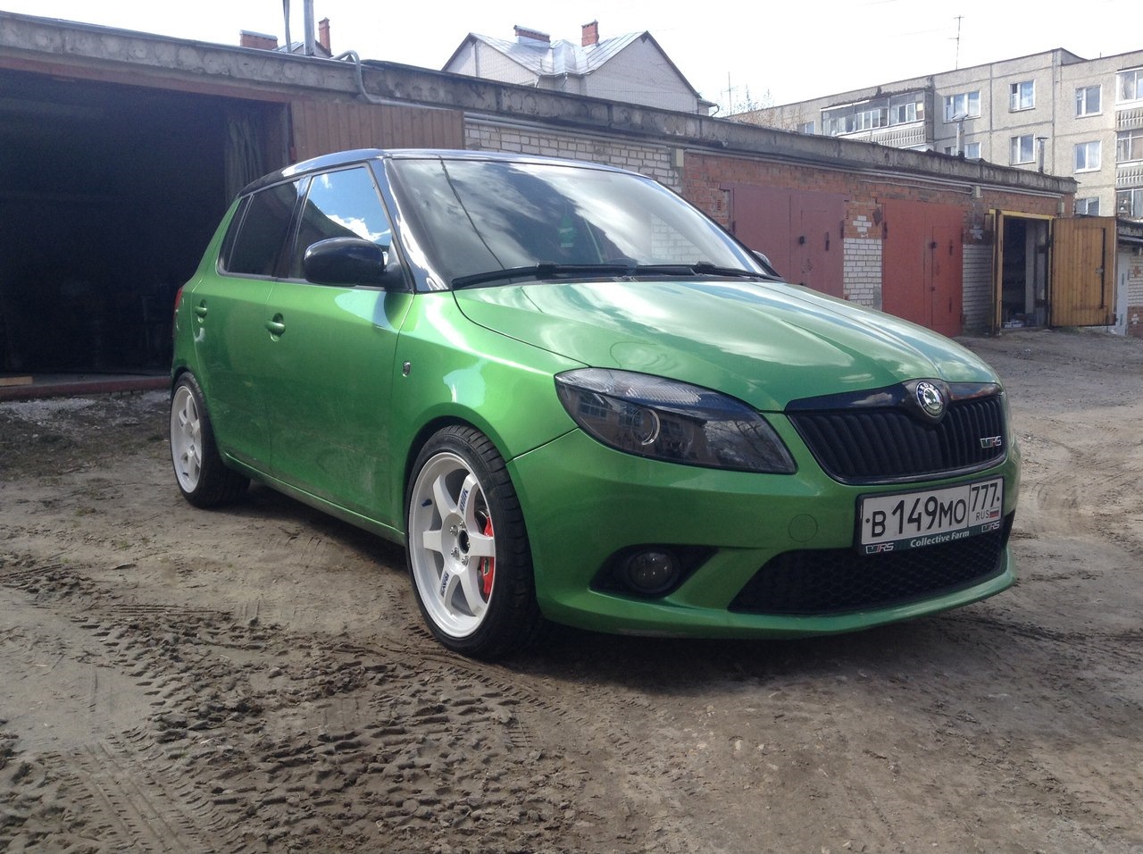 Занижение skoda fabia 2