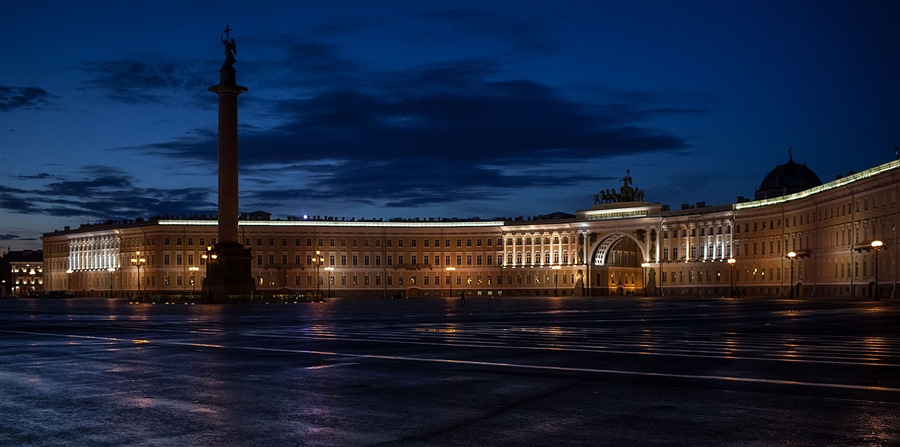 Дворцовая площадь в санкт петербурге ночью